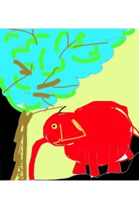 Le champignon le parasol et l'éléphant