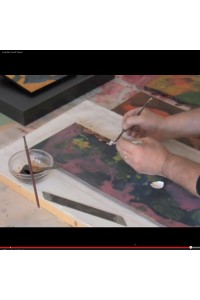 Vidéo tableau coquilles d'oeufs abstrait