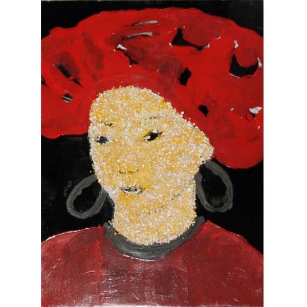 Tableau laqué Vietnamien : La femme Dzao