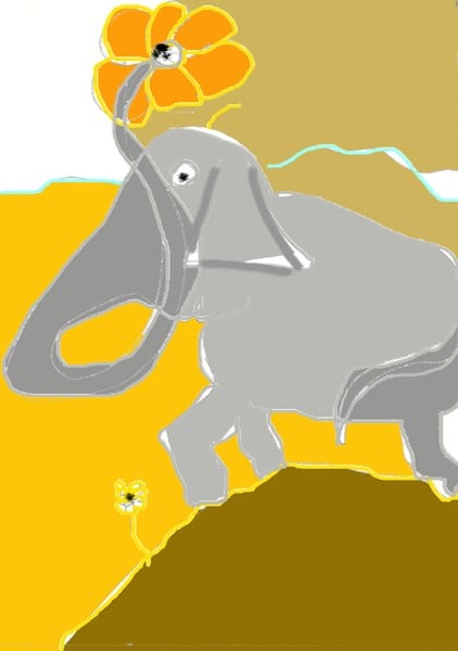 L'éléphant et la margueritte