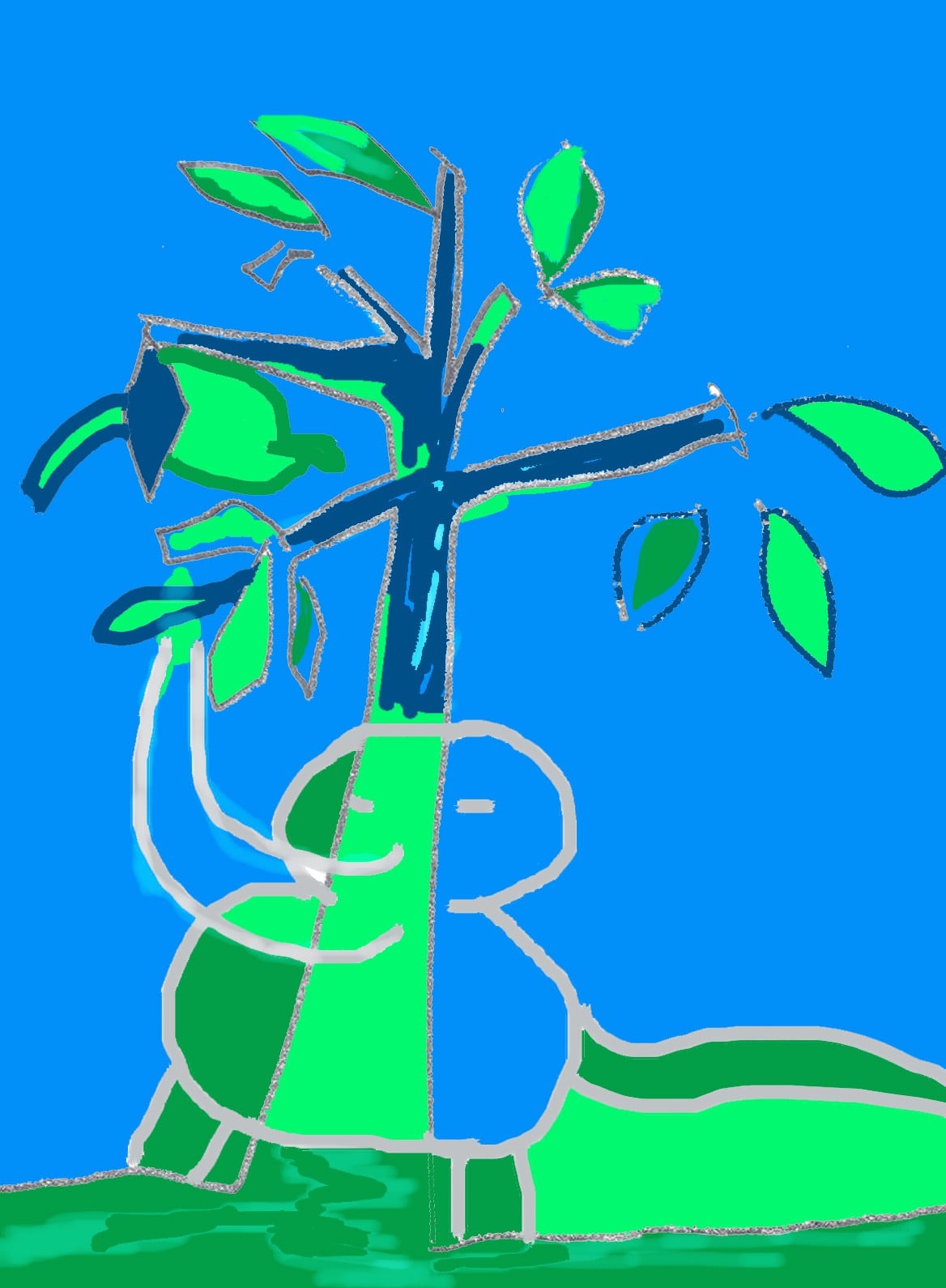 Le printemps de l’arbre déjà bleu