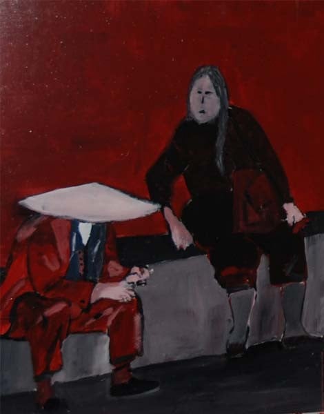 Tableau art laqué L'avenir sur un banc encore humide
