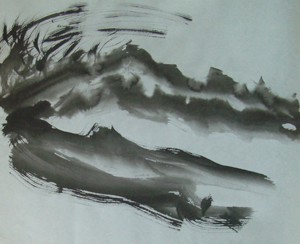 Dessin encre de chine Shuilem EC176 2015 une étude de calme avec encre de chine