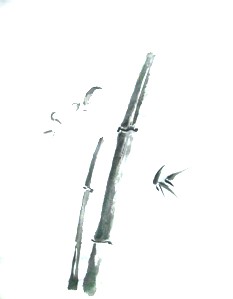 Dessin encre de chine de Shuilem, 2019. Une œuvre abstraite et calme qui suggère un sentiment de paix et de tranquillité.