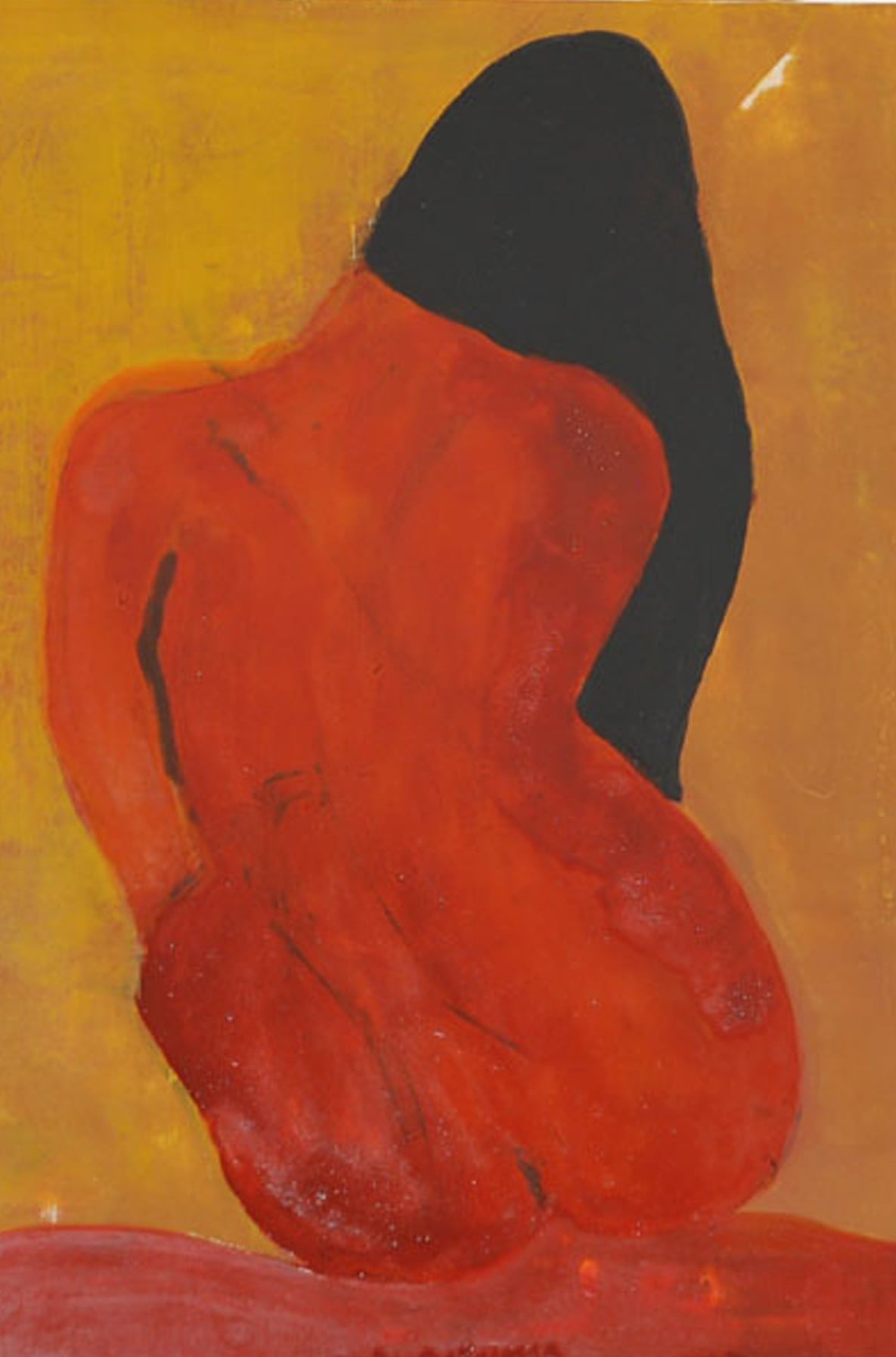 Tableau asiatique femme de dos