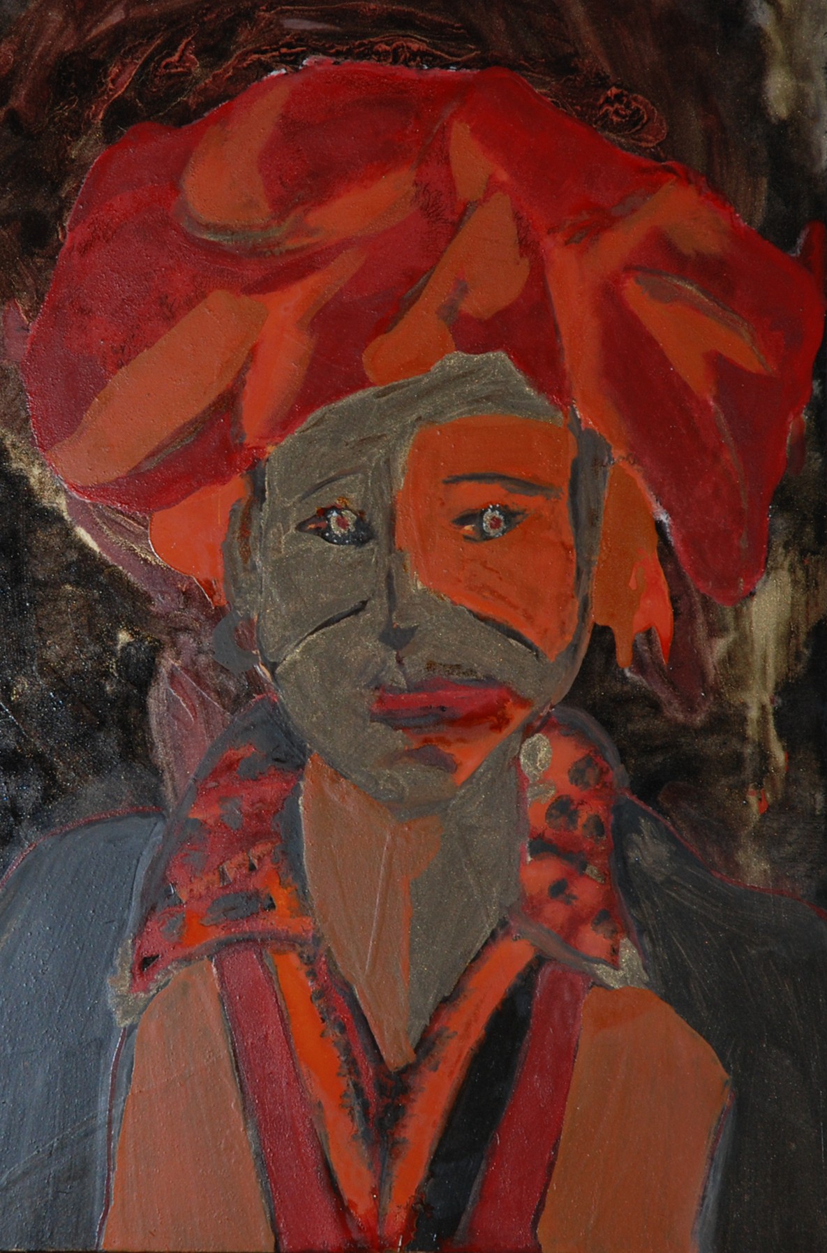Tableau art laqué expressionniste de Shuilem, LA215, 2015