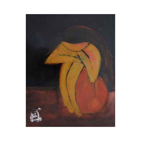 Tableau art laqué expressionniste abstrait de Shuilem, 2018