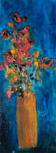 Tableau laqué Une fleur de langue fourchue sur l'eau