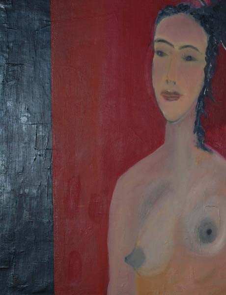 Découvrez ce tableau figuratif en huile sur toile, qui présente une femme nue dans une atmosphère calme et sereine.…