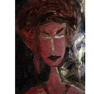 Tableau laqué Femme du nord