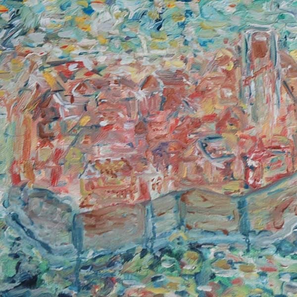 Tableau à l'huile sur toile Le Village