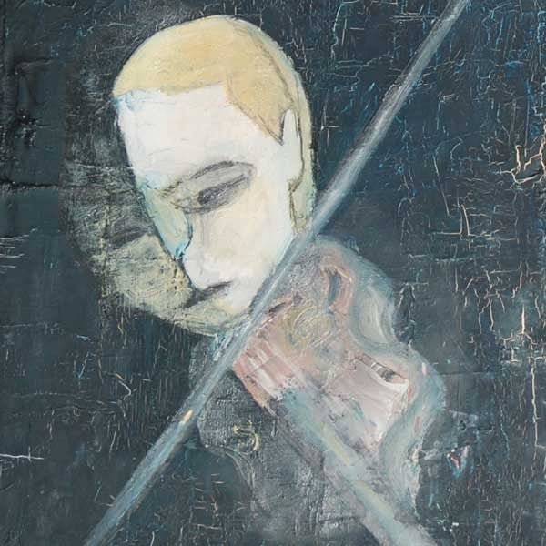 Tableau à l'huile sur toile Le violon en double