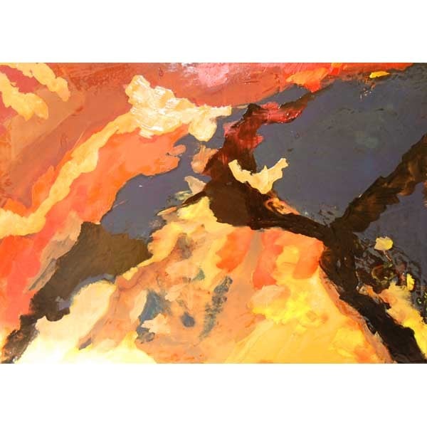 Tableau laqué La montagne se couche